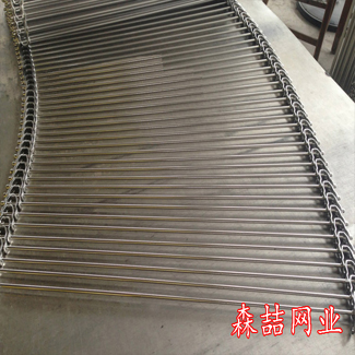 金屬網帶在輸送轉彎機中的應用